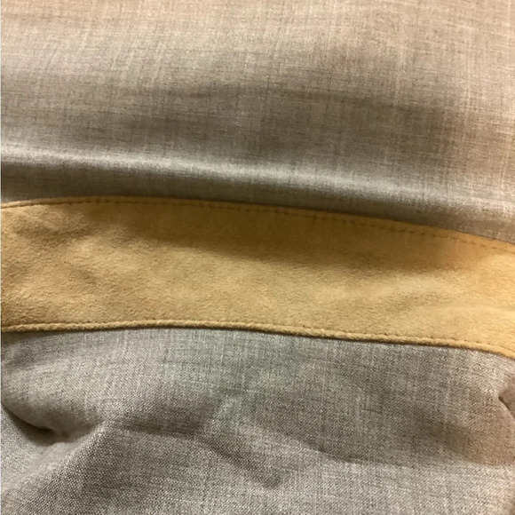 Angelo Nardelli Wool Tan Jacket With Suede Trim Size 50 Italian,/38 US - Picture 5 of 10